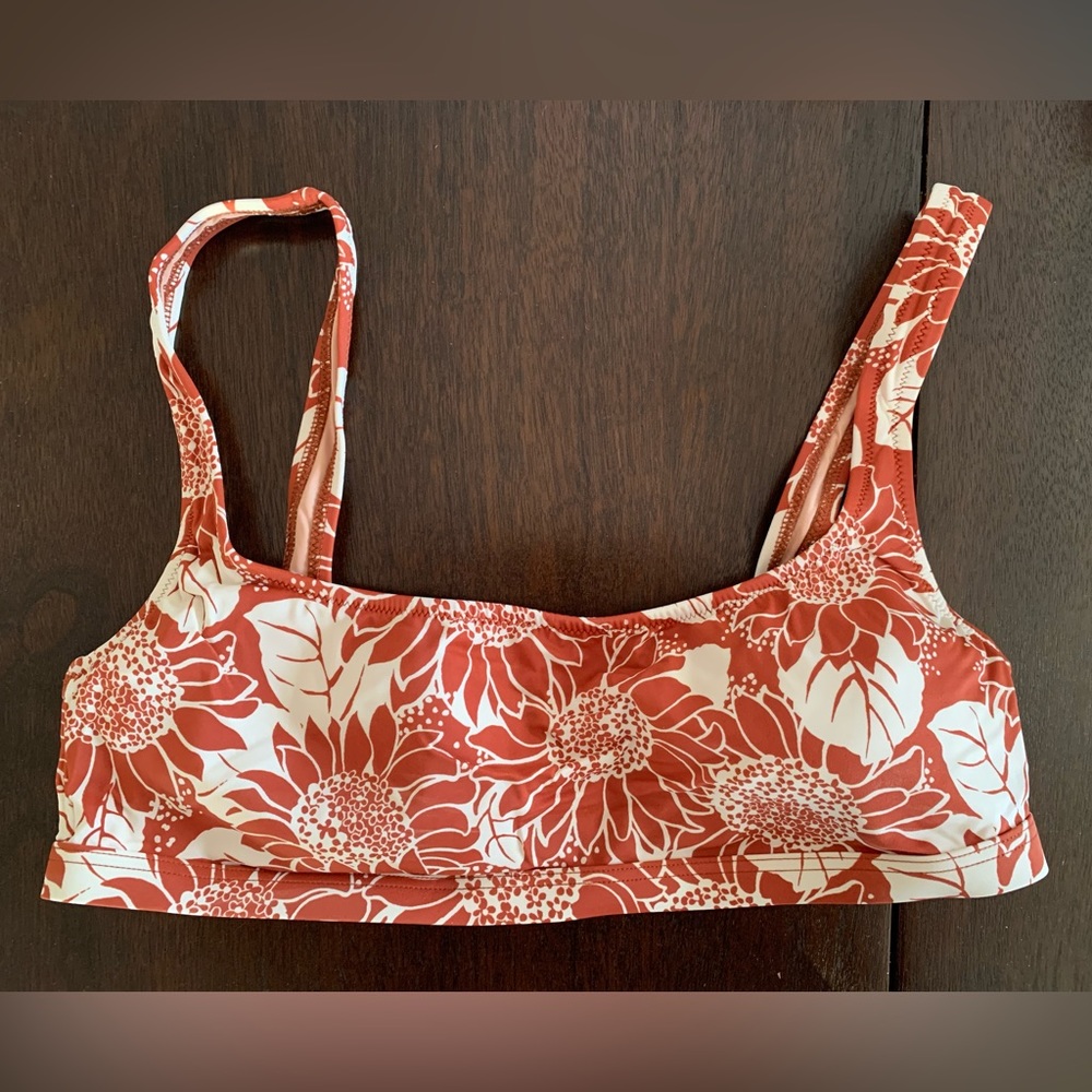 Madewell Second Wave Balconette Bikini Top in Floral